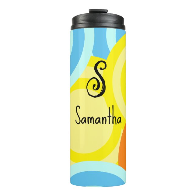 Abstract Modern Circles Thermal Tumbler (Front)