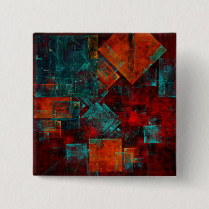 Abstract Modern Colourful Cool Artistic Pattern 15 Cm Square Badge