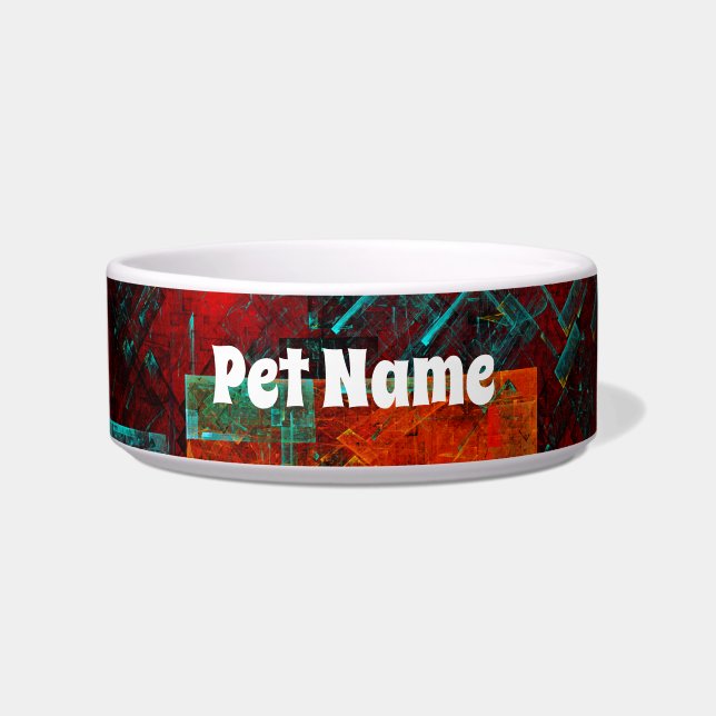 Abstract Modern Colourful Cool Artistic Pattern Bowl (Front)