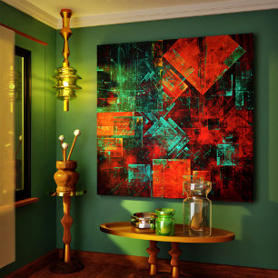 Abstract Modern Colourful Cool Artistic Pattern Canvas Print