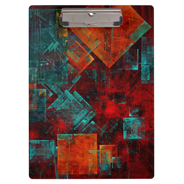 Abstract Modern Colourful Cool Artistic Pattern Clipboard (Front)