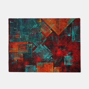 Abstract Modern Colourful Cool Artistic Pattern Doormat
