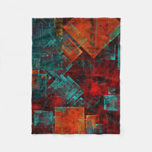 Abstract Modern Colourful Cool Artistic Pattern Fleece Blanket
