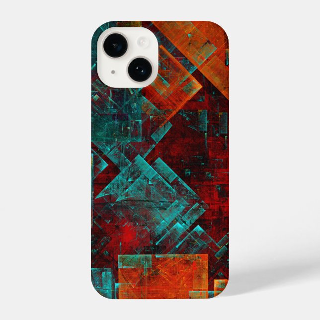 Abstract Modern Colourful Cool Artistic Pattern iPhone Case (Back)