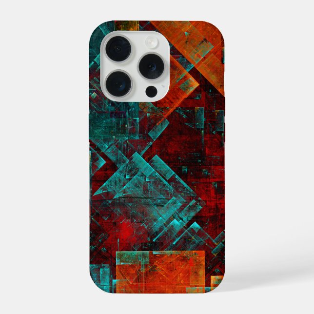 Abstract Modern Colourful Cool Artistic Pattern iPhone Case (Back)