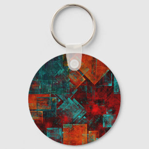 Abstract Modern Colourful Cool Artistic Pattern Key Ring
