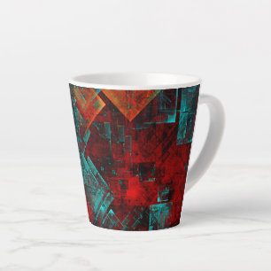 Abstract Modern Colourful Cool Artistic Pattern Latte Mug