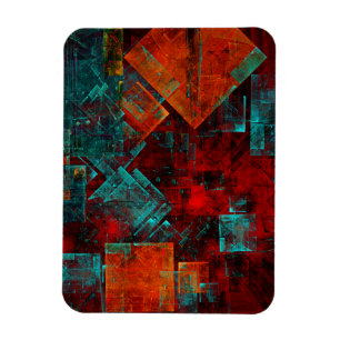 Abstract Modern Colourful Cool Artistic Pattern Magnet