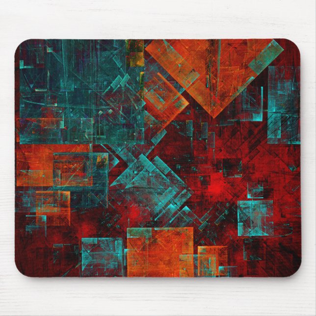 Abstract Modern Colourful Cool Artistic Pattern Mouse Mat (Front)