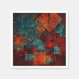 Abstract Modern Colourful Cool Artistic Pattern Napkin
