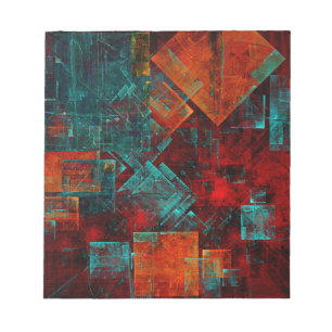 Abstract Modern Colourful Cool Artistic Pattern Notepad
