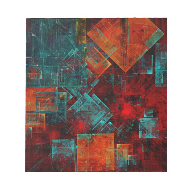 Abstract Modern Colourful Cool Artistic Pattern Notepad (Front)