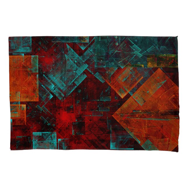 Abstract Modern Colourful Cool Artistic Pattern Pillowcase (Front)