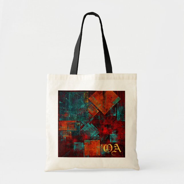 Abstract Modern Colourful Cool Artistic Pattern Tote Bag (Front)