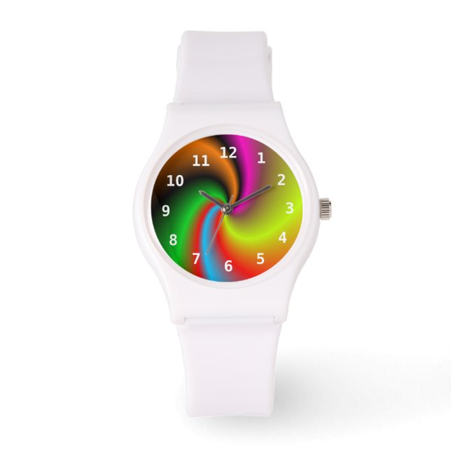 Abstract modern colourful pattern watch (Front)