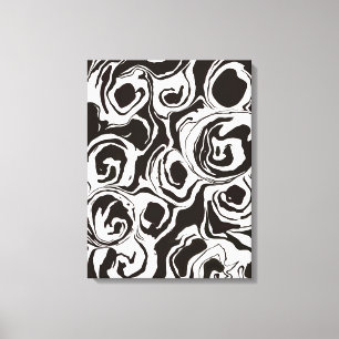 Abstract modern contemporary circle shapes Canvas Print