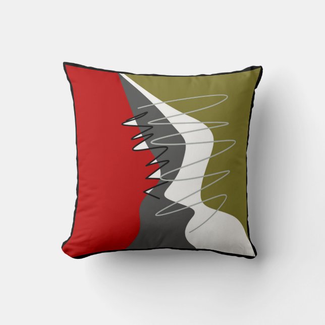 Abstract, Modern, Creative, Applique Cushion (Front)