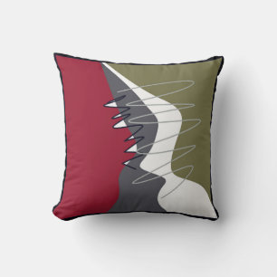 Abstract, Modern, Creative, Applique Throw Pillow
