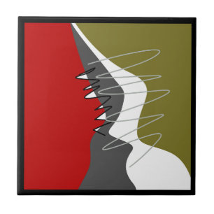 Abstract, Modern, Creative, Applique Throw Pillow Tile