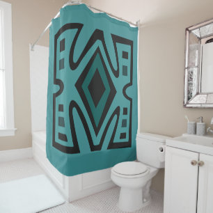 Abstract Modern Deco African boho pattern Shower Curtain