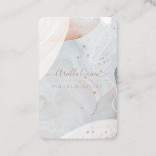 Abstract Modern Earthy Watercolor Square Business  Business Card