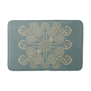Abstract Modern Elegant Afro ornaments pattern Bath Mat