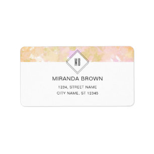 Abstract Modern Elegant Minimaliist Logo Pink Gold Label