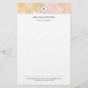 Abstract Modern Elegant Professional Logo Monogram Stationery