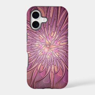 Abstract Modern Floral Fractal Art Berry Colors