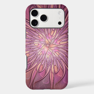 Abstract Modern Floral Fractal Art Berry Colors