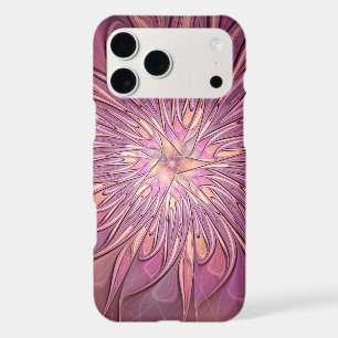 Abstract Modern Floral Fractal Art Berry Colours