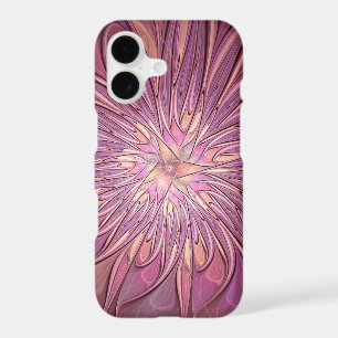 Abstract Modern Floral Fractal Art Berry Colours
