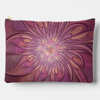 Abstract Modern Floral Fractal Art Berry Colours