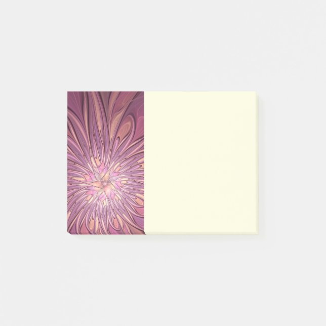 Abstract Modern Floral Fractal Art Berry Colours Post-it Notes (Front)