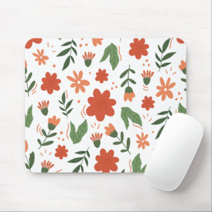 Abstract Modern Floral Mouse Mat