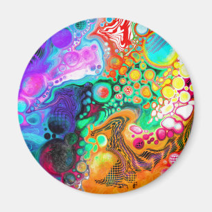 Abstract Modern Fluid Art Magnet