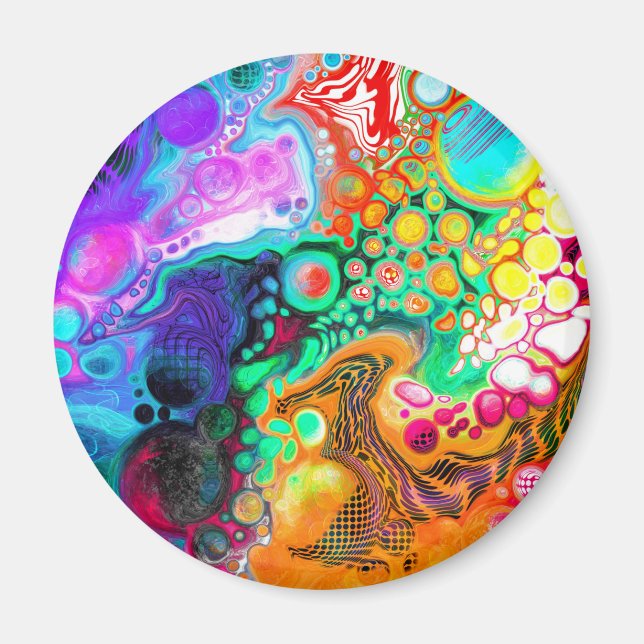  Abstract Modern Fluid Art    Magnet (Front)
