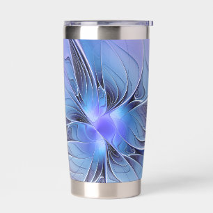 Abstract Modern Fractal Art Lavender Blue Insulated Tumbler