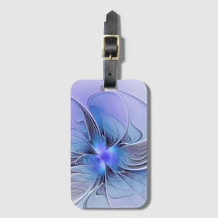 Abstract Modern Fractal Art Lavender Blue Luggage Tag