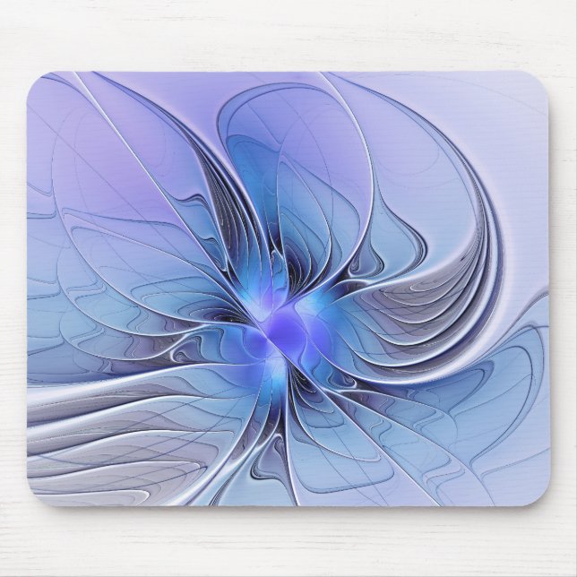 Abstract Modern Fractal Art Lavender Blue Mouse Mat (Front)