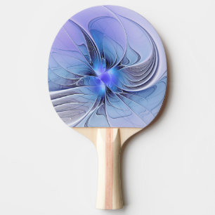 Abstract Modern Fractal Art Lavender Blue Ping Pong Paddle