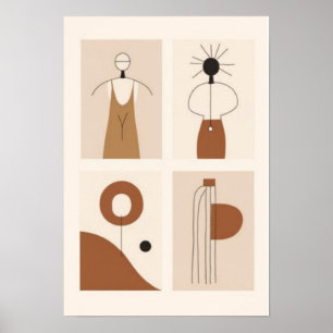 Abstract Modern Gallery Wall Art Set Scandinavia