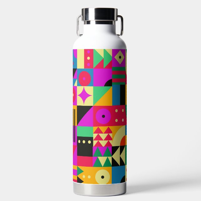 Abstract Modern Garden Water Bottle (Front)