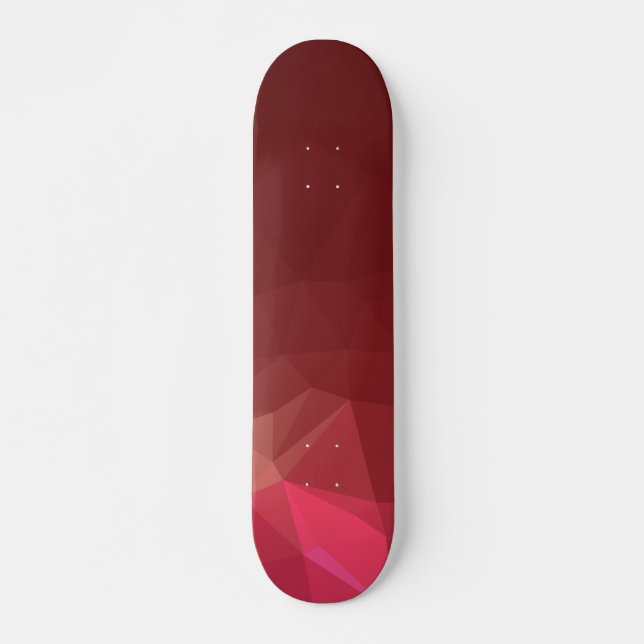 Abstract & Modern Geo Designs - Scarlet Rose Skateboard (Front)