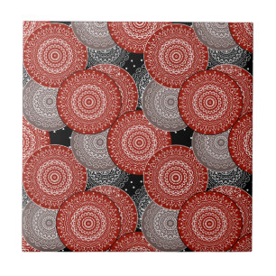 Abstract modern geometrcal circles round shapes ma tile