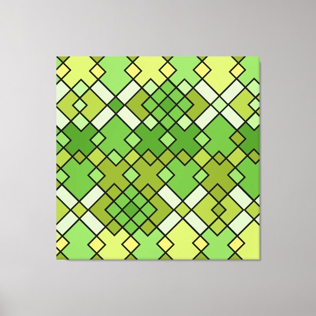 Abstract modern geometric art canvas print (Front)