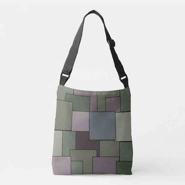 Abstract modern geometric art crossbody bag (Front)