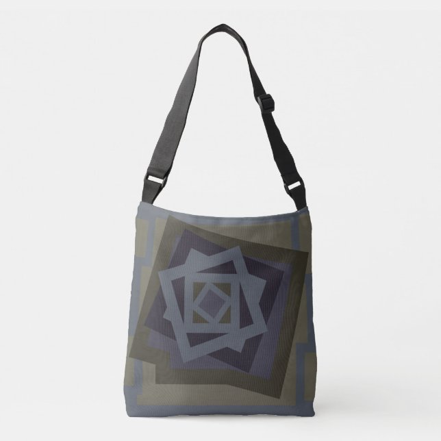 Abstract modern geometric art crossbody bag (Front)