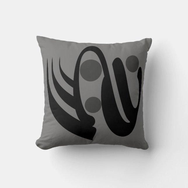 Abstract modern geometric art cushion (Front)
