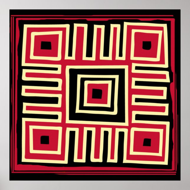 Abstract modern geometric art poster (Front)
